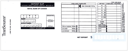 Bookbound Canadian Deposit Tickets